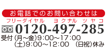 電話でのお問い合わせは、0120-497-285